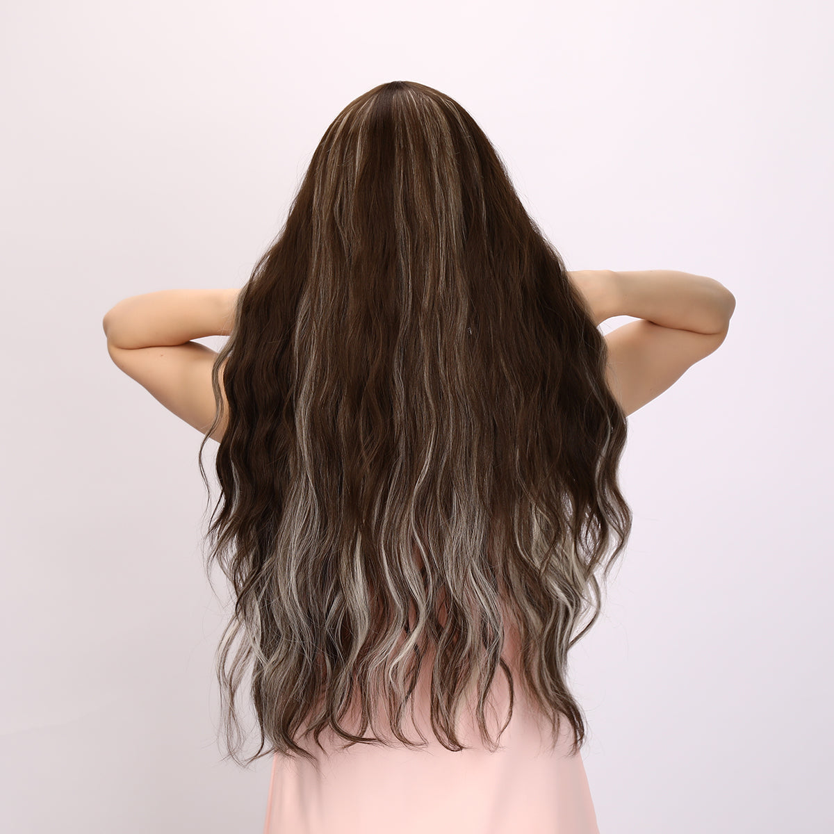 32 Inches | Mixed colors Grey Brown | Daily Style | Curly Hair
