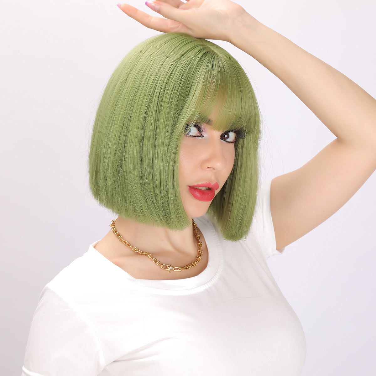 10 Inches | Green | Costume | Straight Hair