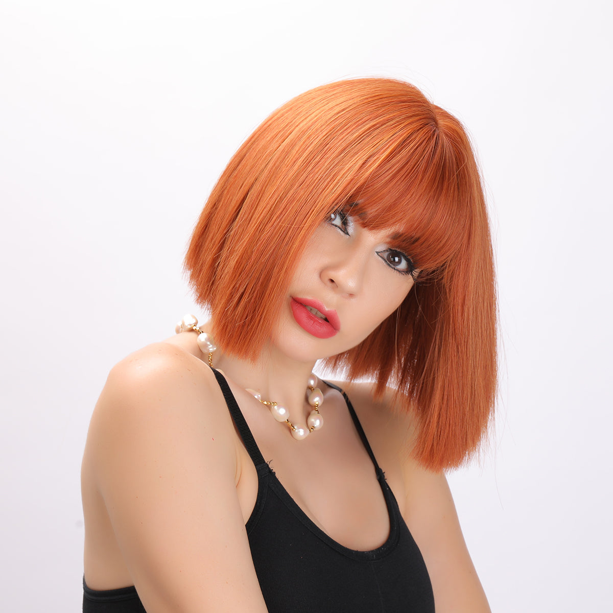 10 Inches | Orange | Daily Style | Straight Hair